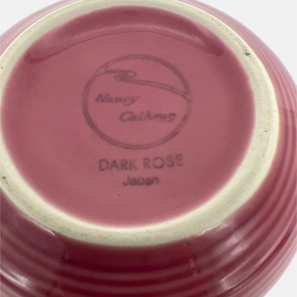 Nancy Calhoun Solid Color Dark Rose China Ceramic Coffee Cup / Mug 2.75" Japan - Picture 6 of 6